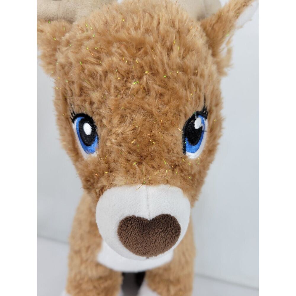 BABW Build A Bear Rudolph The Red Nosed Reindeer - Vixen Brown Sparkly Reindeer - Picture 2 of 6